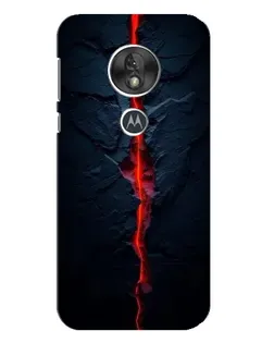 Чехол для Motorola MOTO G7 Play с картинкой «Kрасная лавовая трещина»