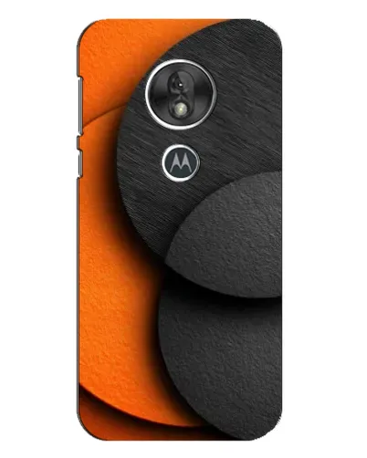 Чехол для Motorola MOTO G7 Play с картинкой «Геометрия оранжевых кругов»