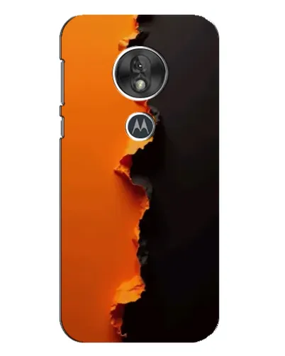 Чехол для Motorola MOTO G7 Play с картинкой «Оранжевый разлом»