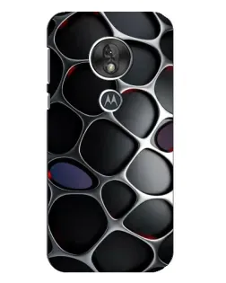 Чехол для Motorola MOTO G7 Play с картинкой «Объемная темная решетка»