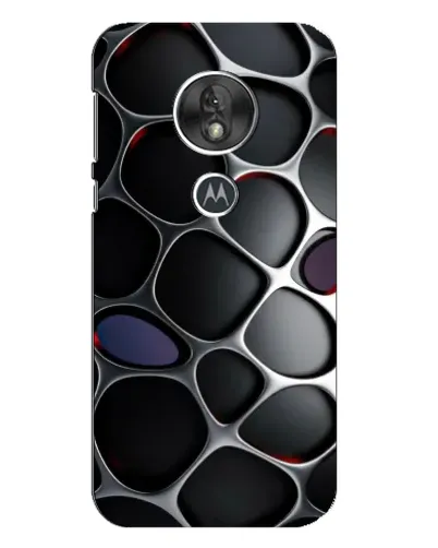 Чехол для Motorola MOTO G7 Play с картинкой «Объемная темная решетка»