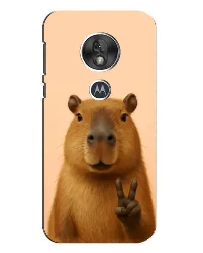 Чехол для Motorola MOTO G7 Play с картинкой «Капибара виктория»