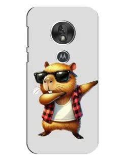 Чехол для Motorola MOTO G7 Play с картинкой «Капибара рэпер даб»
