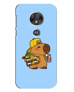 Чехол для Motorola MOTO G7 Play с картинкой «Капибара на скейте»