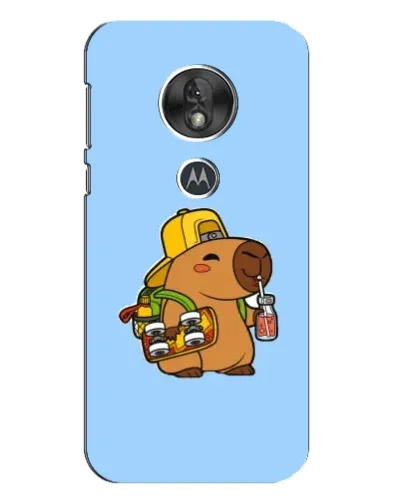 Чехол для Motorola MOTO G7 Play с картинкой «Капибара на скейте»