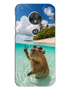 Чехол для Motorola MOTO G7 Play с картинкой «Капибара на море»