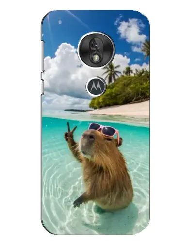 Чехол для Motorola MOTO G7 Play с картинкой «Капибара на море»