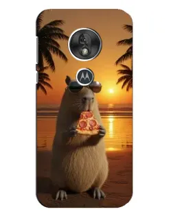 Чехол для Motorola MOTO G7 Play с картинкой «Капибара с пиццей»