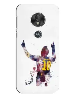 Чехол для Motorola MOTO G7 Play с картинкой «Акварельный Месси Барселона»