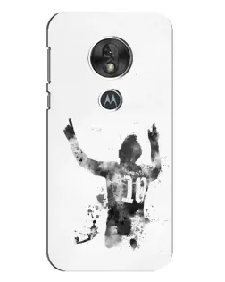 Чехол для Motorola MOTO G7 Play с картинкой «Черно-белый силуэт Месси» Чехол для Motorola MOTO G7 Play с картинкой «Черно-белый силуэт Месси»