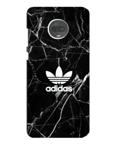 Чехол для Motorola MOTO G7 Plus с картинкой «Белый мрамор Adidas»