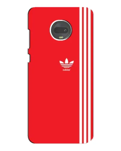 Чехол для Motorola MOTO G7 Plus с картинкой «Красный минимализм Adidas»