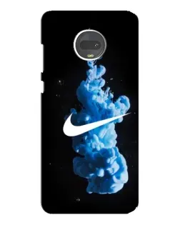 Чехол для Motorola MOTO G7 Plus с картинкой «Nike и синий дым»