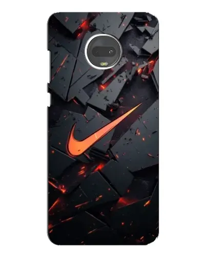 Чехол для Motorola MOTO G7 Plus с картинкой «Nike — эффект разломов»