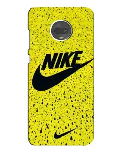 Чехол для Motorola MOTO G7 Plus с картинкой «Желтый текстурный Nike»