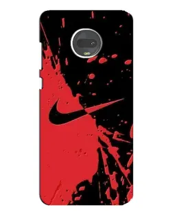 Чехол для Motorola MOTO G7 Plus с картинкой «Красные брызги Nike»