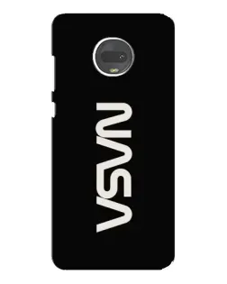 Чехол для Motorola MOTO G7 Plus с картинкой «NASA — вертикальный логотип»
