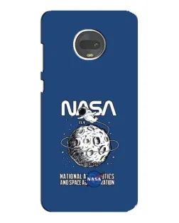 Чехол для Motorola MOTO G7 Plus с картинкой «NASA — лунная миссия»