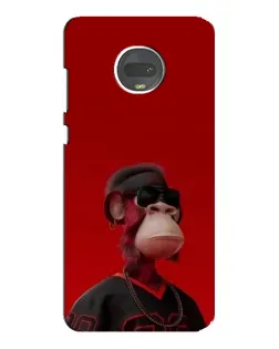 Чехол для Motorola MOTO G7 Plus с картинкой «Bored Ape в красном»