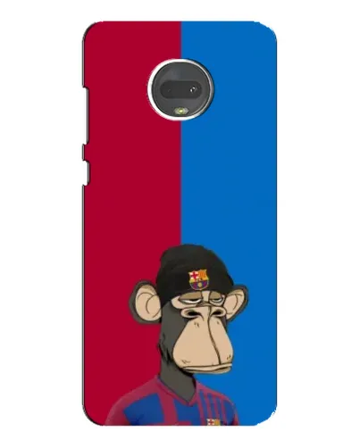 Чехол для Motorola MOTO G7 Plus с картинкой «Bored Ape — фанат Барсы»
