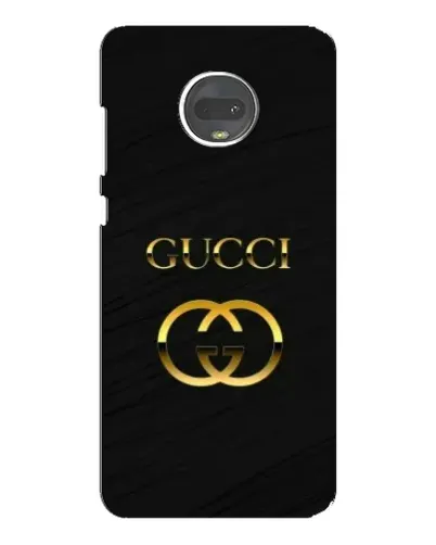 Чехол для Motorola MOTO G7 Plus с картинкой «Золотой логотип Gucci»