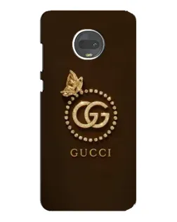 Чехол для Motorola MOTO G7 Plus с картинкой «Gucci — золотая бабочка»