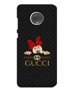 Чехол для Motorola MOTO G7 Plus с картинкой «Минни Маус Gucci — черный»