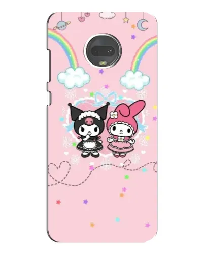 Чехол для Motorola MOTO G7 Plus с картинкой «My Melody и Kuromi» Чехол для Motorola MOTO G7 Plus с картинкой «My Melody и Kuromi»