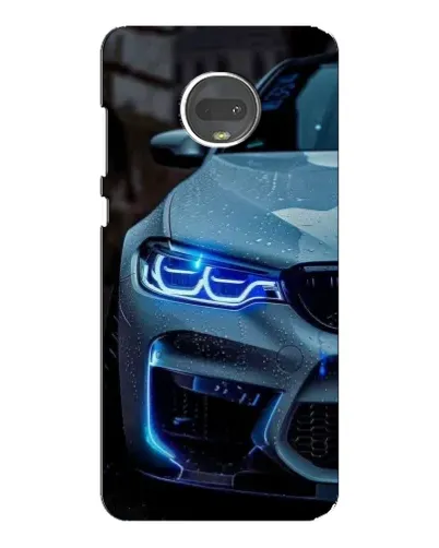 Чехол для Motorola MOTO G7 Plus с картинкой «Взгляд BMW с синими фарами» Чехол для Motorola MOTO G7 Plus с картинкой «Взгляд BMW с синими фарами»