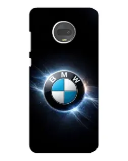 Чехол для Motorola MOTO G7 Plus с картинкой «BMW — неоновое сияние»