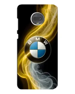 Чехол для Motorola MOTO G7 Plus с картинкой «Золотистый дым BMW»