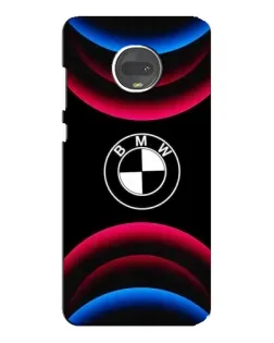 Чехол для Motorola MOTO G7 Plus с картинкой «Логотип BMW и неоновые дуги»