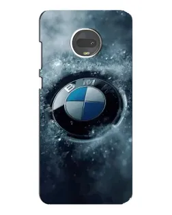 Чехол для Motorola MOTO G7 Plus с картинкой «Логотип BMW — лед»
