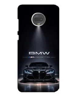 Чехол для Motorola MOTO G7 Plus с картинкой «BMW сквозь ночной город»