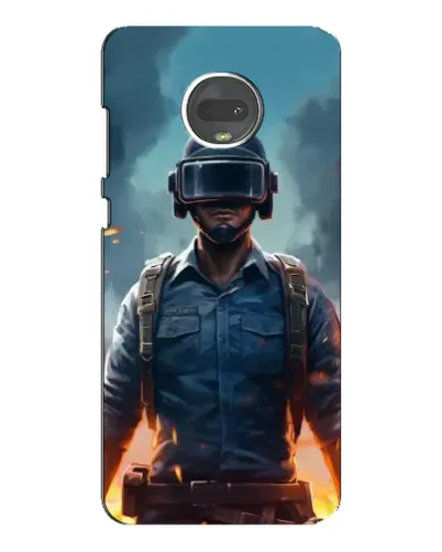 Чехол для Motorola MOTO G7 Plus с картинкой «PUBG — реалистичный герой»