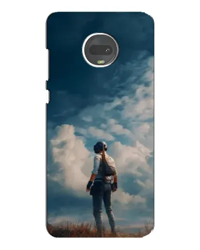 Чехол для Motorola MOTO G7 Plus с картинкой «Герой PUBG на скале»