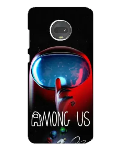 Чехол для Motorola MOTO G7 Plus с картинкой «Красный импостер — макро»
