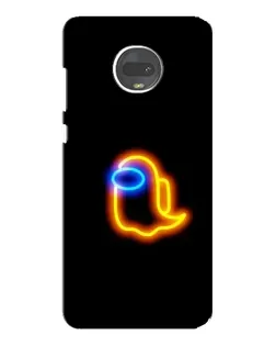 Чехол для Motorola MOTO G7 Plus с картинкой «Among Us неоновое сияние»