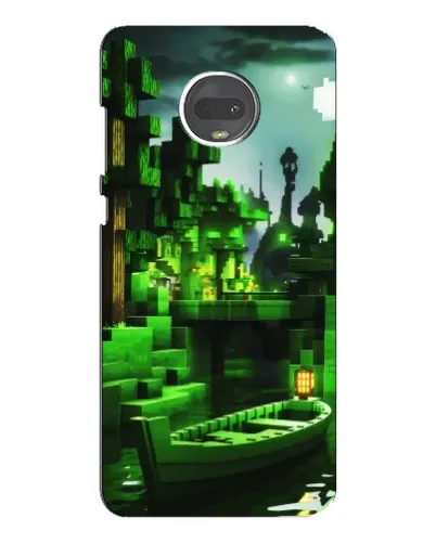 Чехол для Motorola MOTO G7 Plus с картинкой «Minecraft лесной пейзаж»