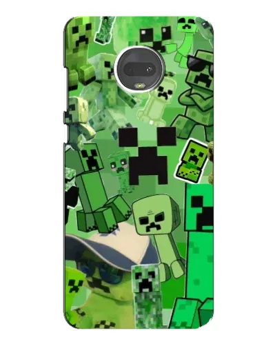 Чехол для Motorola MOTO G7 Plus с картинкой «Криперы Minecraft»