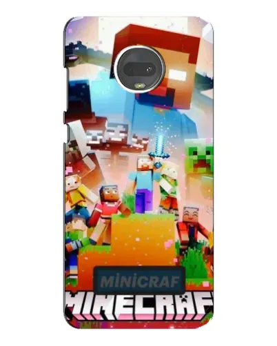 Чехол для Motorola MOTO G7 Plus с картинкой «Minecraft герои игры»