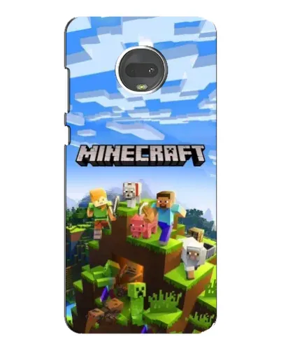 Чехол для Motorola MOTO G7 Plus с картинкой «Minecraft классический мир»