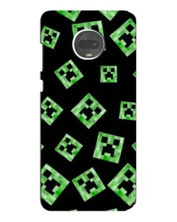 Чехол для Motorola MOTO G7 Plus с картинкой «Паттерн с криперами»