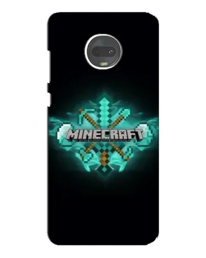 Чехол для Motorola MOTO G7 Plus с картинкой «Minecraft Diamond лого»