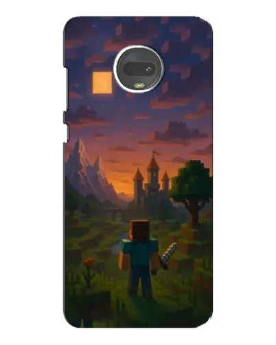 Чехол для Motorola MOTO G7 Plus с картинкой «Стив у башни»
