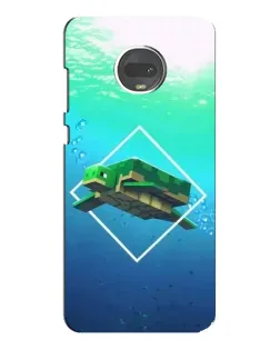 Чехол для Motorola MOTO G7 Plus с картинкой «Черепаха Minecraft»