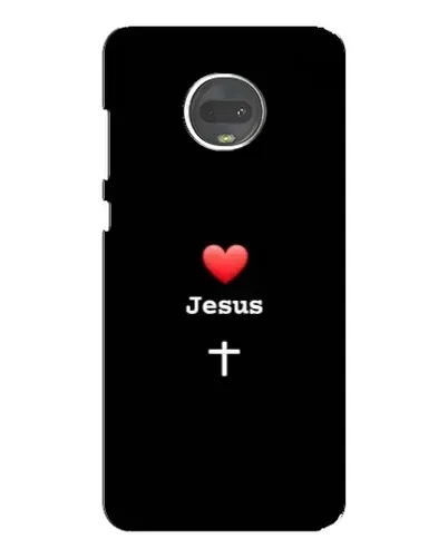 Чехол для Motorola MOTO G7 Plus с картинкой «Сердце - Jesus»