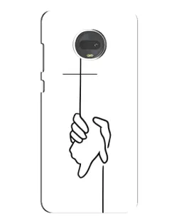 Чехол для Motorola MOTO G7 Plus с картинкой «Рука держит»