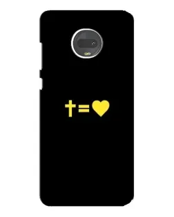 Чехол для Motorola MOTO G7 Plus с картинкой «Сердце и Крест»