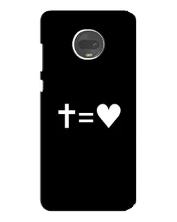 Чехол для Motorola MOTO G7 Plus с картинкой «Крест и Сердце»